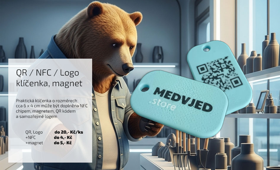 Nové QR a NFC klíčenky a tokeny