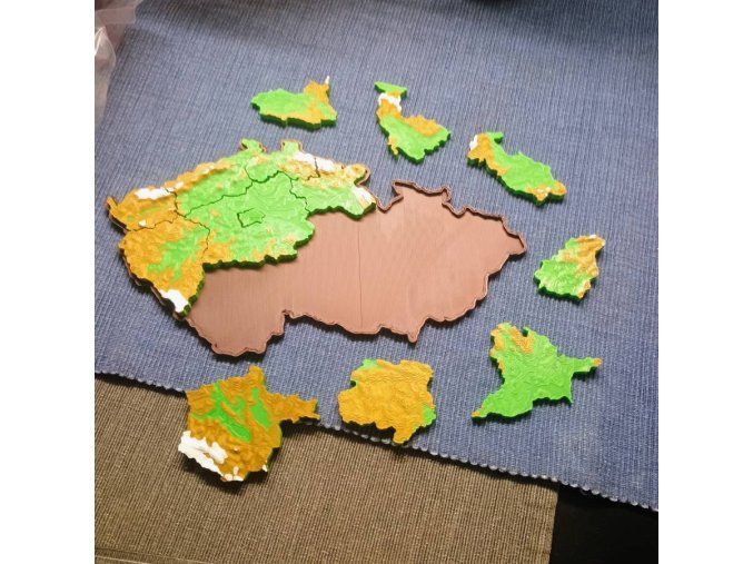 Hlavolam - Puzzle mapa ČR