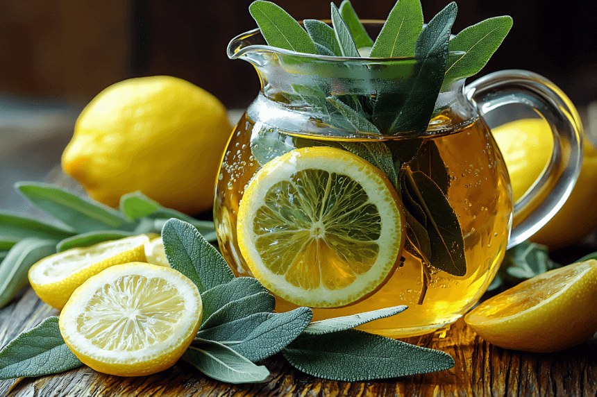 Nápoj se šalvějí, citronem a medem Manuka