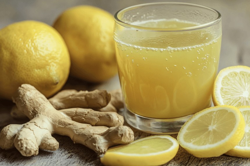 Zázvorovo-citronový shot s medem Manuka