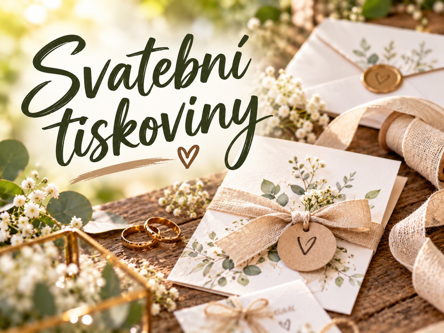 Svatební tiskoviny, svatební oznámení dekorace na svatbu