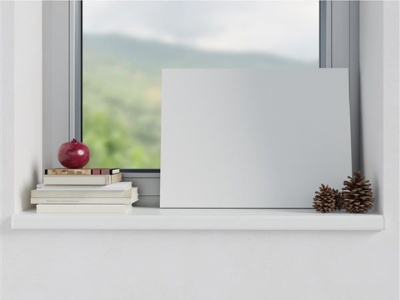 Vnitřní dřevotřískový parapet bílý