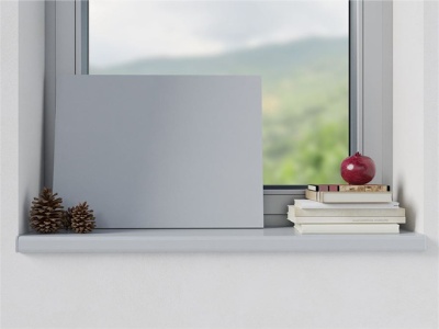 Vnitřní dřevotřískové parapety stříbrná