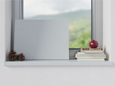 Vnitřní dřevotřískový parapet šedá uni