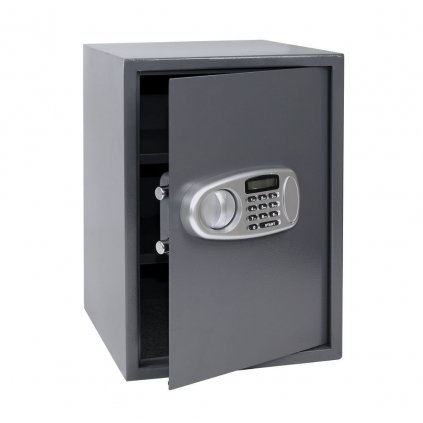 Ocelový sejf 346 x 496 x 270 mm s elektronickým zámkem a LCD displejem