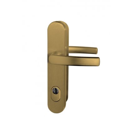 Dveřní bezpečnostní kování klika/klika s překrytím vložky RICHTER 111 ZA72, F4 bronz elox