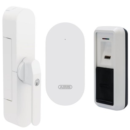 Set automatické okenní kliky ABUS Wintecto ONE + komunikační most Bridge + scanner otisku prstů