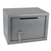 Vhozový ocelový sejf 350 x 250 x 250 mm s mechanickým zámkem - šedý