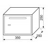 Vhozový ocelový sejf 350 x 250 x 250 mm s mechanickým zámkem - šedý