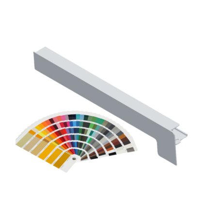 Koncový uzáver z Alu 260 /25 mm pod omietku - RAL, ľavý