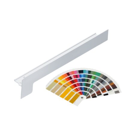 Koncový uzáver z Alu 225 /25 mm na omietku - RAL, pravý