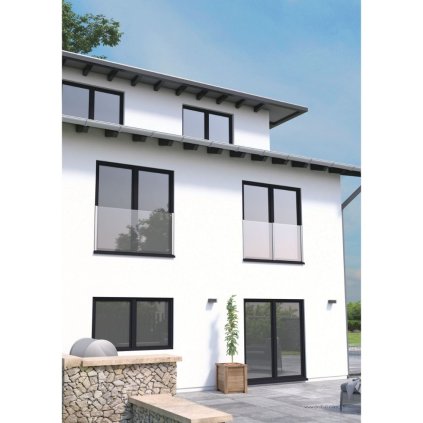 Zábradlie pre francúzske okná SKYFORCE eloxovaný hliník EV1