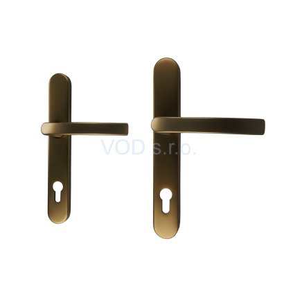 Štítové kovanie kľučka/kľučka KRONOS F4 starý bronz / 8mm, PZ 92/