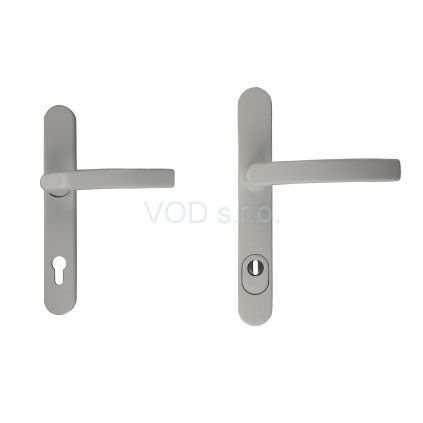 Štítové kovanie kľučka/kľučka KRONOS RAL9016 biela / ZA, 8mm, PZ 92/