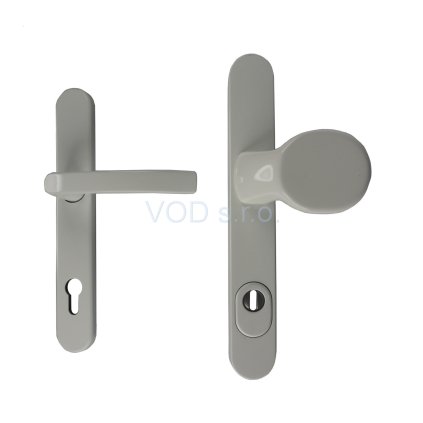 Štítové kovanie guľa/kľučka KRONOS RAL9016 biela / ZA, 8mm, PZ 92/