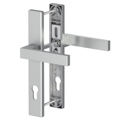 Štítové kovanie kľučka/kľučka Medos Dublin, PZ92, 37 mm, profil 71-86 mm, strieborná F1