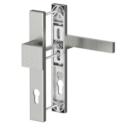 Štítové kovanie guľa/kľučka Medos Dublin, PZ92, 37mm doska, profil 71-86mm, F6 INOX - kartáčovaný