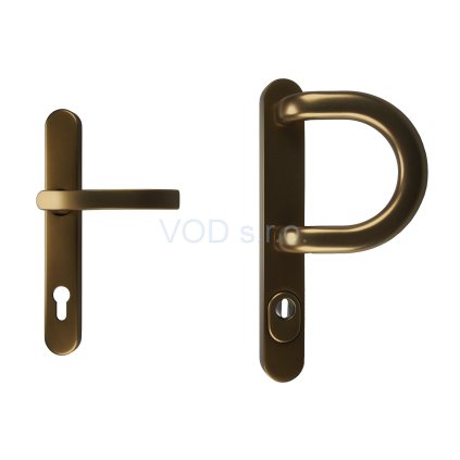 Štítové kovanie madlo/kľučka KRONOS F4 antický bronz / ZA, 8mm, PZ 92/