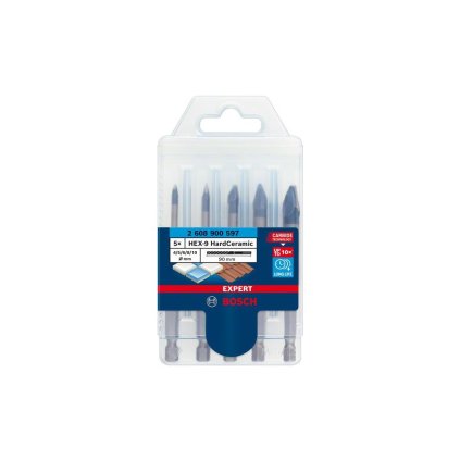 Sada vrtákov EXPERT HEX-9 HardCeramic 4, 5, 6, 8, 10 x 90 mm