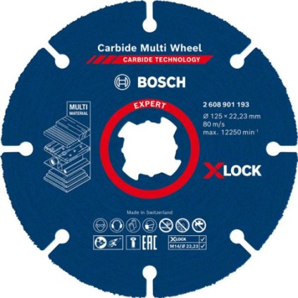 Bosch Expert karbidový multifunkčný kotúč X-LOCK , 125 x 22,23 mm