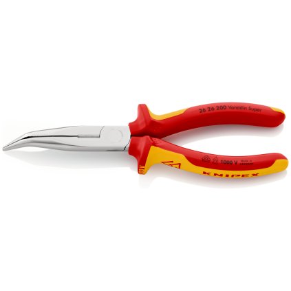 Knipex 26 26 200 VDE ploché ihlové kliešte zahnuté 45° 200 mm
