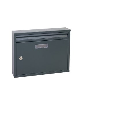 Oceľová poštová schránka 320 x 240 x 60 mm - antracitová