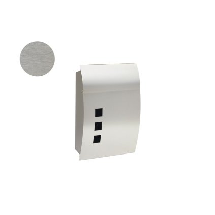 Dizajnová poštová schránka 320 x 450 x 100 mm s okienkami - nerezová oceľ