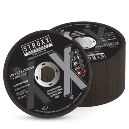 Balenie rezných kotúčov STROXX 125 x 1,0 x 22,23 mm