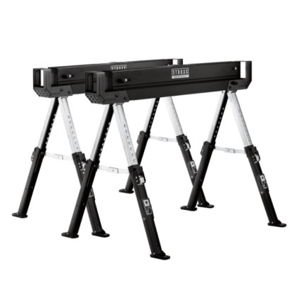 STROXX stavebné kozy, výškovo nastaviteľné 62–82 cm, nosnosť 580 kg, sada 2 ks