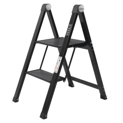 STROXX skladacie hliníkové schodíky, 2-stupňové, nosnosť 150 kg