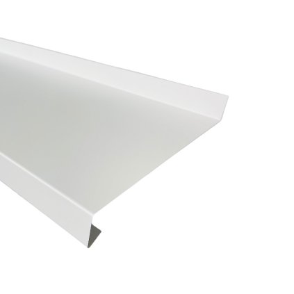 Vonkajšie pozinkované oceľové parapety – biele