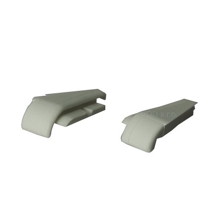 Krytka rámovej odkvapnice CZ FP 8532 biely, ľavý