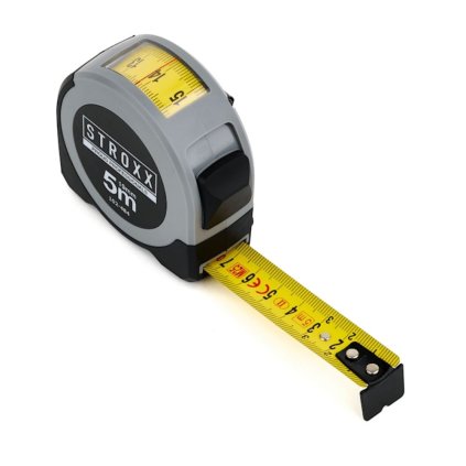 Zvinovací meter s horným okienkom STROXX, 5 m