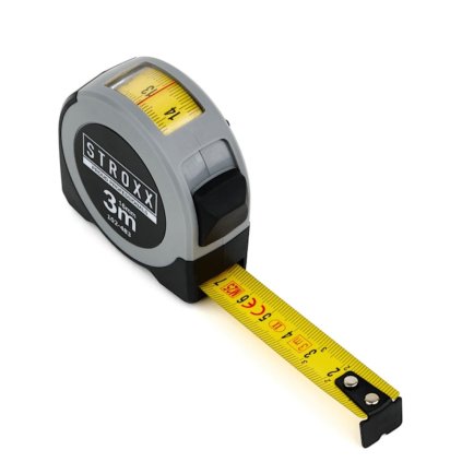 Zvinovací meter s horným okienkom STROXX, 3 m