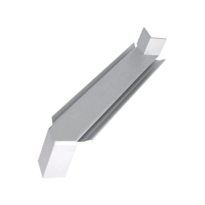 90° rohová spojka z Alu 110 mm (pre vonkajšie rohy) strieborná EV1