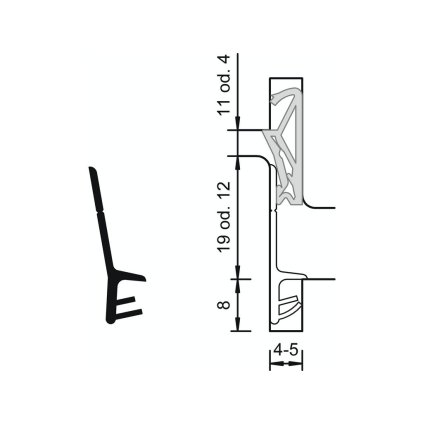 Tesnenie piestu DEVENTER S6600C - čierne