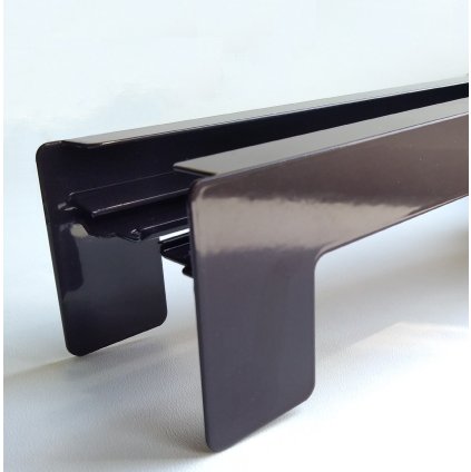 Koncový uzáver z Alu 260 / 40 mm pod omietku - RAL8019 hnedá / pár (1 ľavá + 1 pravá)