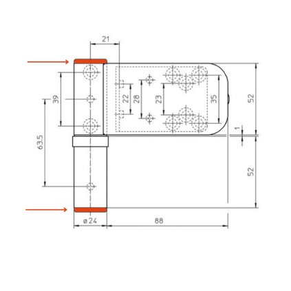 Plastová krytka Dverový závesu SIKU 3D K3xxx biela RAL9016