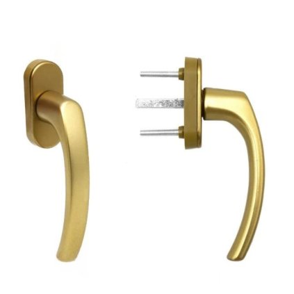 Okenná kľučka BLAUGELB FGS 1758 45°, štvorhran 37 mm, vrátane skrutiek, F4 starobronz