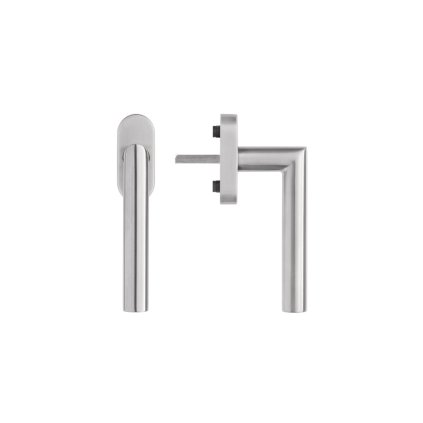 Okenná kľučka BLAUGELB FGS 90°Form, 7/32 mm, matná nerezová oceľ