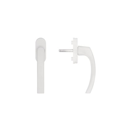 Okenná kľučka BLAUGELB FGS 1758 45°, štvorhran 32 mm, vrátane skrutiek, biela RAL9016