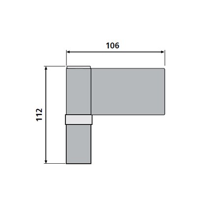 Dverový záves Hahn KT-V 6R (22-27 mm) RAL 8003 svetlohnedý