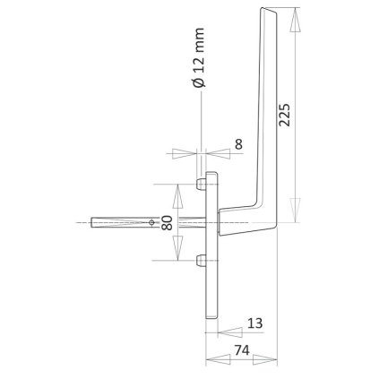 Kľučka HSK250-PSK200 PZ vnútorná svetlý bronz K1