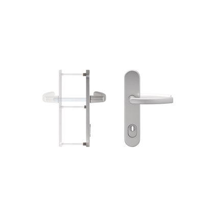 Polovičné kovanie vonkajšia kľučka BLAUGELB DGT50 PZ92, ZA, biela RAL9016