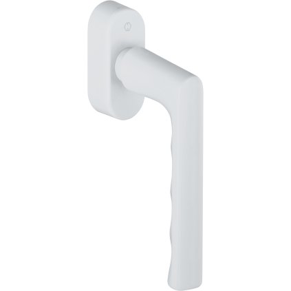 Okenná kľučka Hoppe Hamburg SecuForte 7/32-42 mm, M5x45 mm + M5x50 mm, 45° - RAL9016 biela
