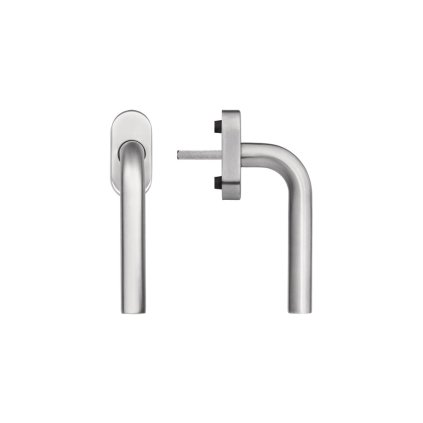 Okenná kľučka BLAUGELB FGS, tvar L, 7/43, M5x50, nerezová oceľ