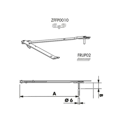 Bezpečnostné čistiace nožnice 25 na skladanie okien veľkosť 1 bez kolíka TS K10