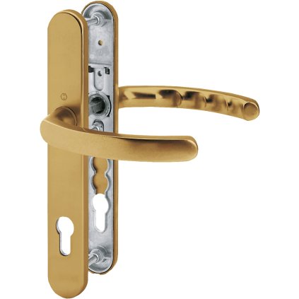 Štítové kovanie HOPPE Luxemburg kľučka/kľučka F4 starobronz/8mm, PZ92/dvere 67-72mm