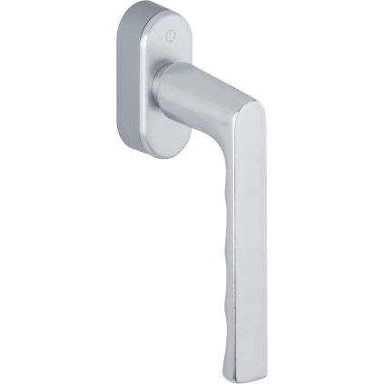 Okenná kľučka Hoppe Hamburg SecuForte 7/32-42 mm, M5x45 mm + M5x50 mm, 45° - F1 strieborná