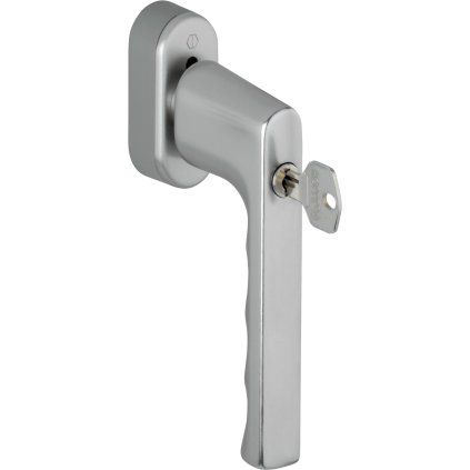 Okenná kľučka Hoppe Hamburg SecuForte uzamykateľná 7/32-42 mm, M5x45 mm + M5x50 mm, 45° - oceľ F9